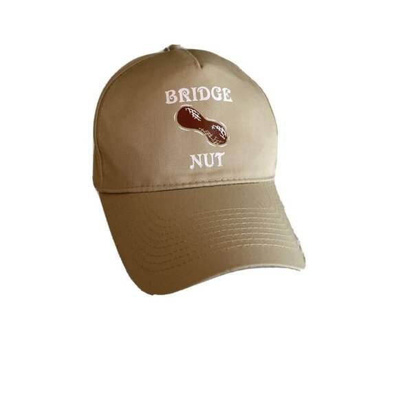 Beige Bridge Nut Peanut Hat Cap Adjustable Strapback - Picture 1 of 5